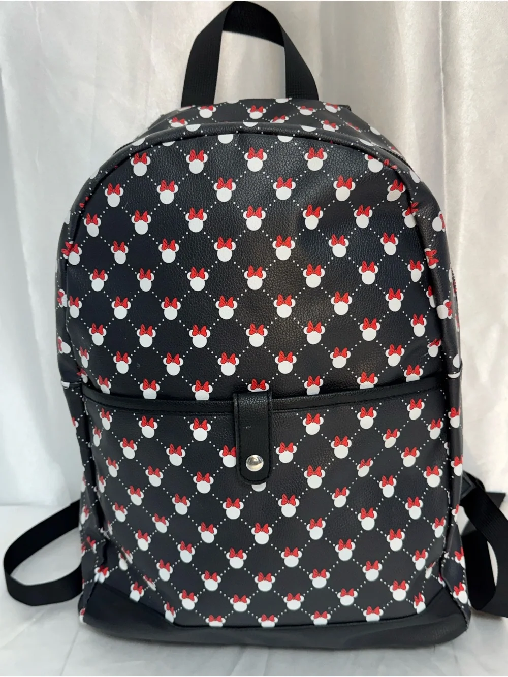 Disney Parks Official Minnie Mouse Student Laptop Backpack Red Black White